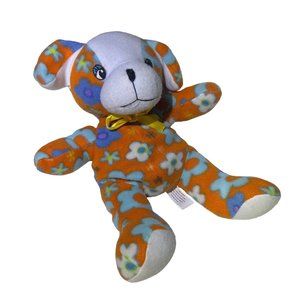 Plus Appeal Home of‎ Mardi Gras Orange Blue Floral 13” Dog Plush Stuffed Toy